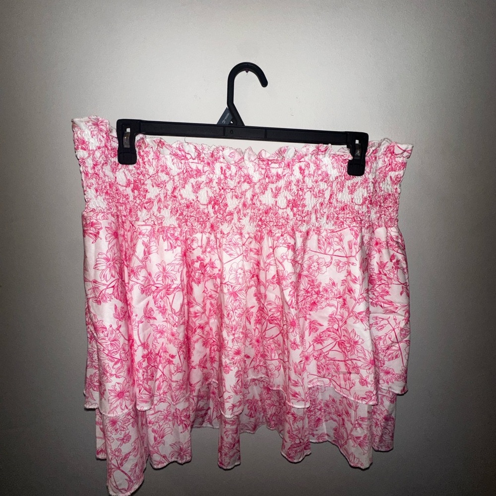 Pink Floral Skirt